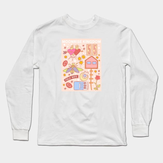 Moonrise Kingdom Long Sleeve T-Shirt by Nadia D